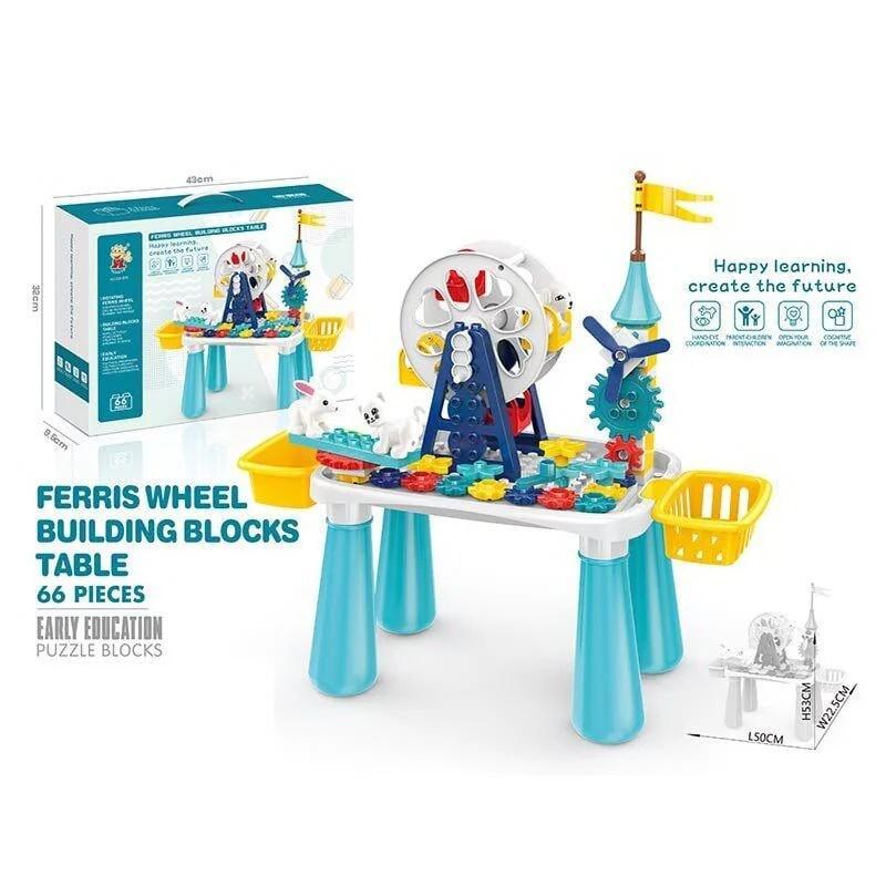 Конструктор Building Blocks Table 66 елементів/столик Multicolor (134060) - фото 2