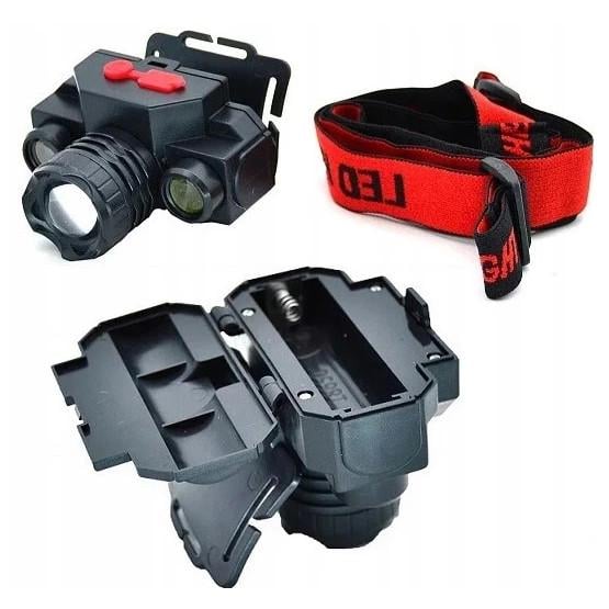 Фонарь налобный BL-1805UV USB/с оптическим зумом/ультрафиолетовый свет (1959725594) - фото 2