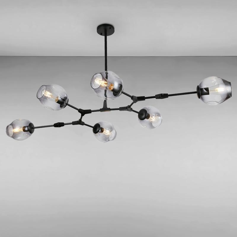 Люстра подвесная молекула Light House LS-15181-6 BK+BK на шесть ламп Черный