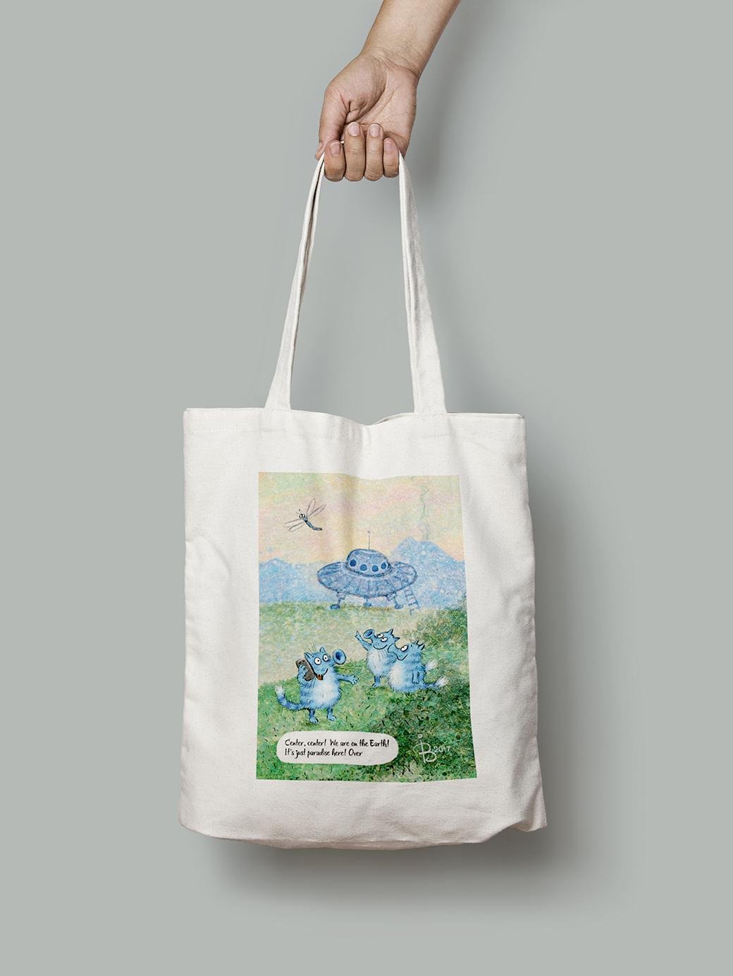 Эко-сумка шопер Прилет инопланетян