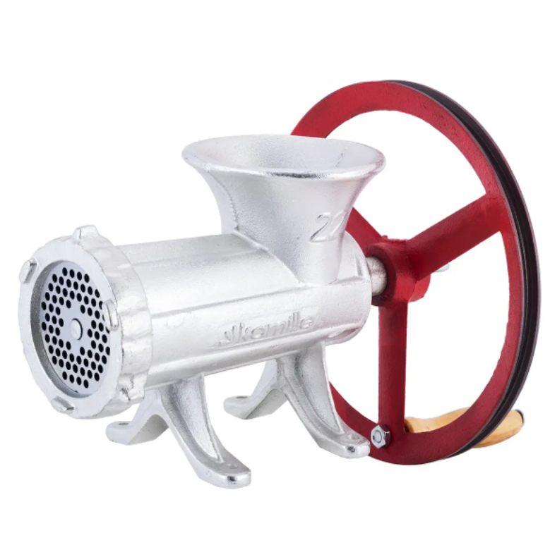 Мясорубка ручная Kamille KM-6524 чугунная с 3 насадками 27,5х13х18 см (NA001782)