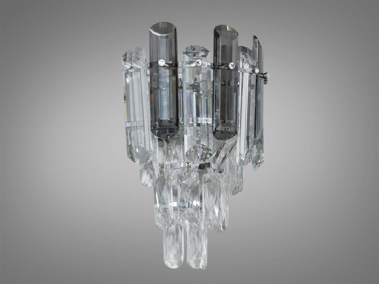 Бра из хрусталя в гостиную 2022-2WCH-LS на 2 лампы Хром (2103073514) - фото 2 Бра из хрусталя в гостиную 2022-2WCH-LS на 2 лампы Хром (2103073514) - фото 2