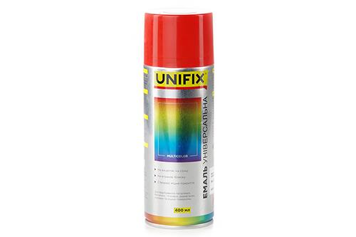 Эмаль акриловая универсальная Unifix 400 мл глянцевая RAL 3020 Красный (84558)