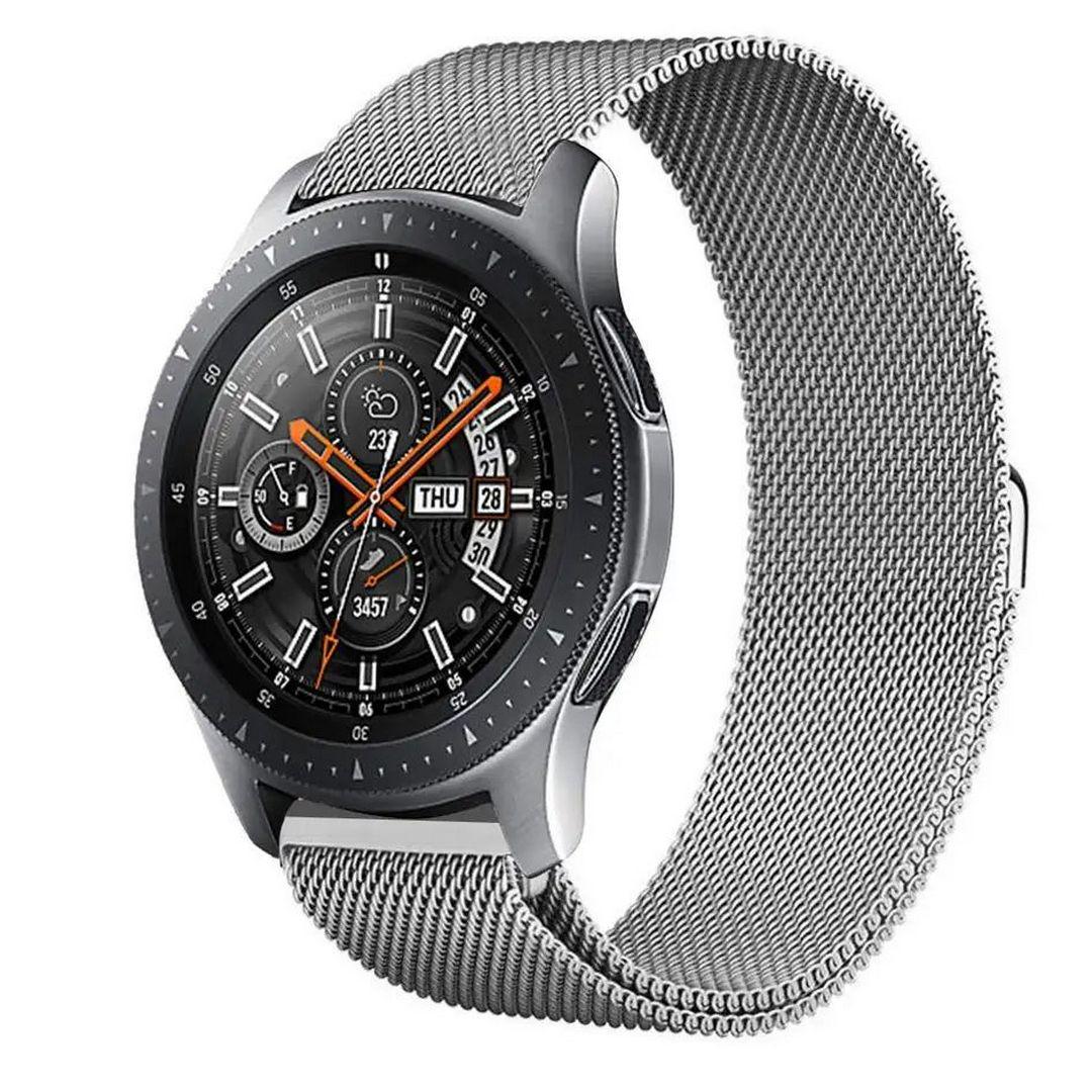Ремешок металлический Миланская петля для часов Amazfit Haylou Huawei Samsung Milanese Loop 20 мм Silver (mr20T01 s) - фото 2 Ремешок металлический Миланская петля для часов Amazfit Haylou Huawei Samsung Milanese Loop 20 мм Silver (mr20T01 s) - фото 2