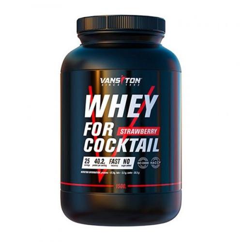 Протеїн Vansiton Whey For Coctail 1500 г 25 порцій Strawberry