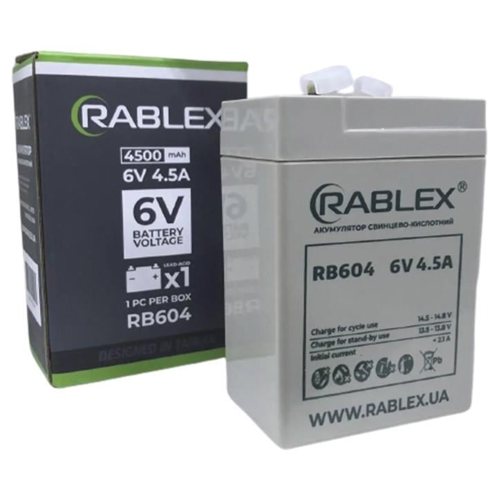 Акумулятор Rablex RB-604 6V 4,5A (14102750) - фото 5