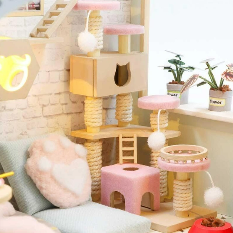 Румбокс CuteBee DIY DollHouse Кэт Кафе 3D (M955) - фото 9