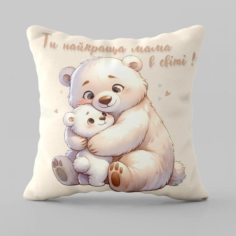 Подушка 3D мамочки мишки 28949 35х35 см (5046352)