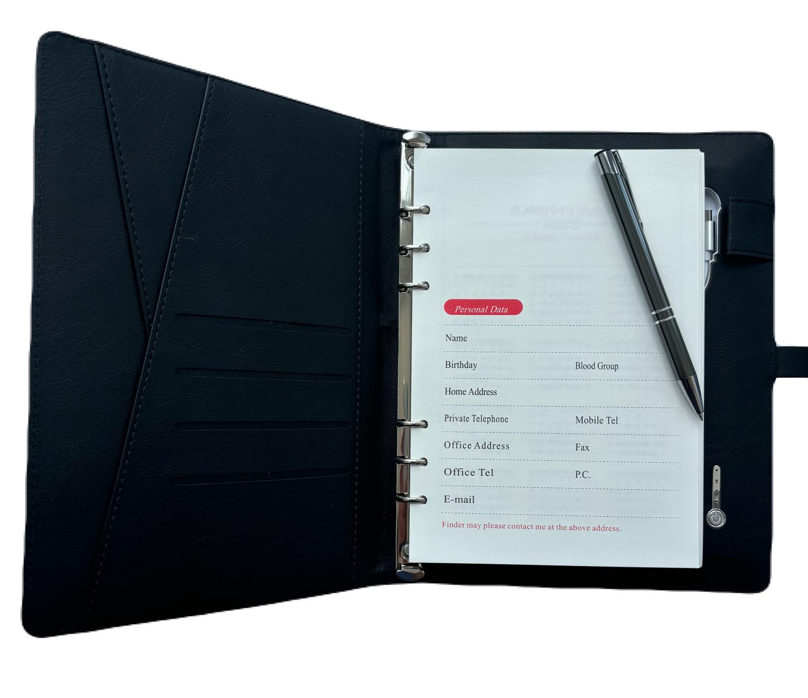 Блокнот-ежедневник AB tech Colorful c беспроводной зарядкой/Power Bank и USB flash 16 Gb Сірий - фото 5