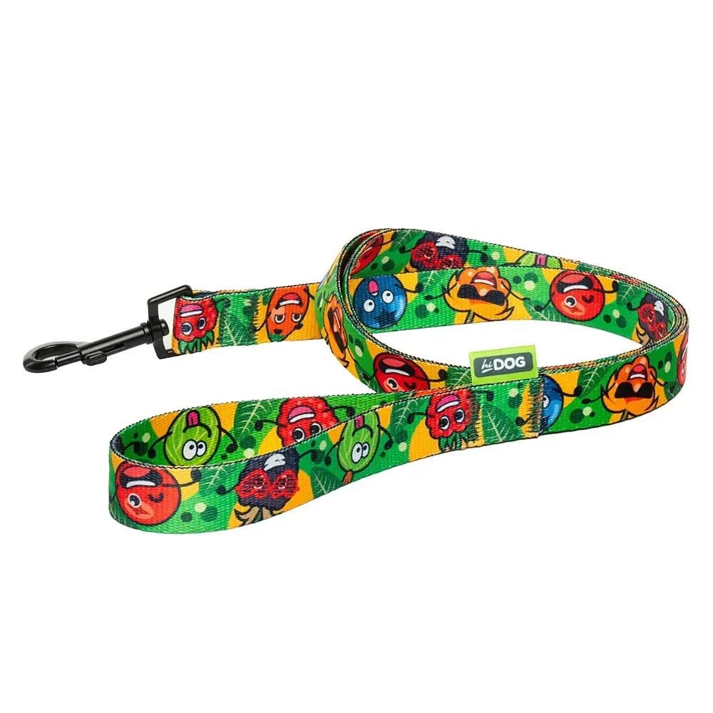 Повідець ТМ Hi Dog Crazy fruits XS ширина 10 мм довжина 152 см Green