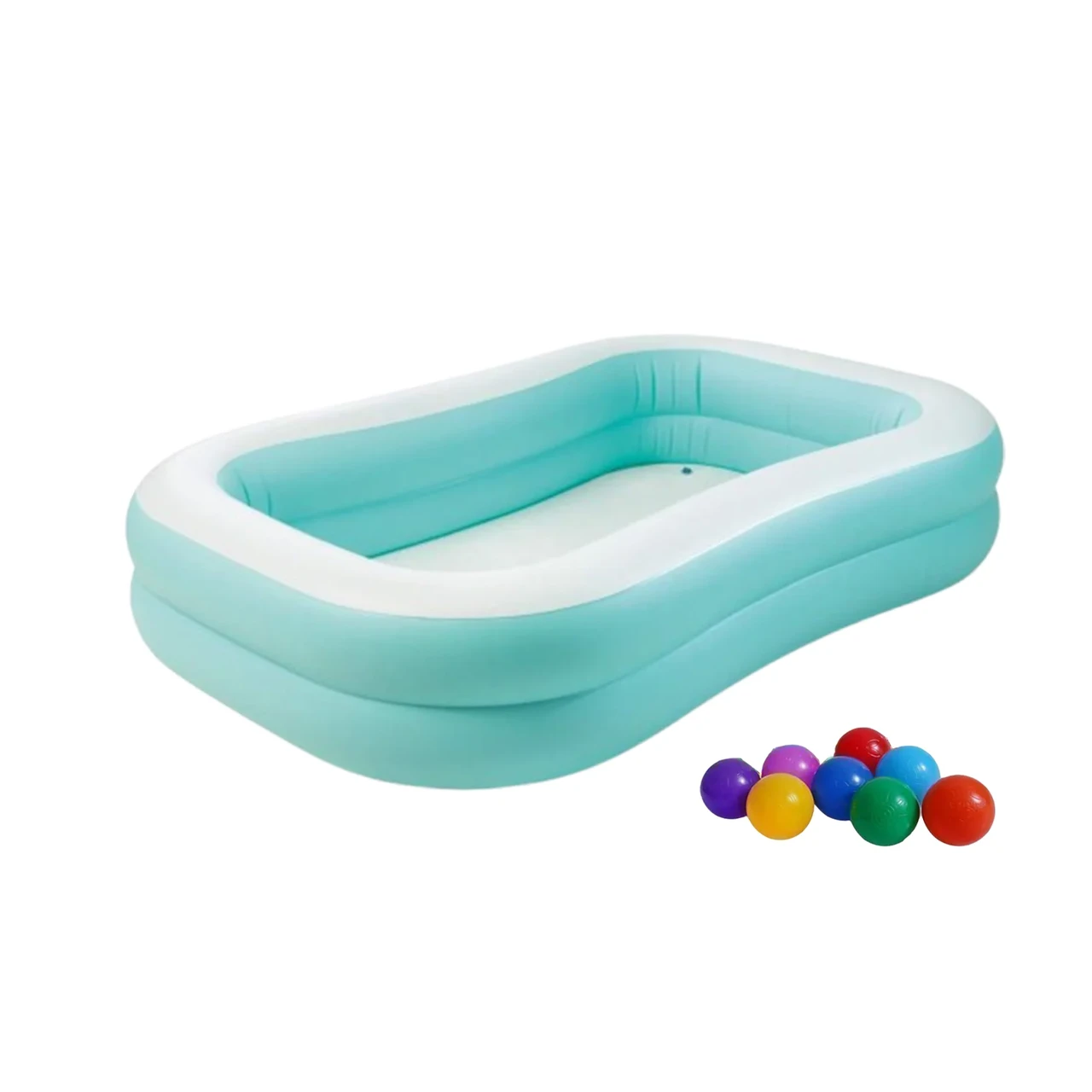 Бассейн детский Intex 229х147х48 см с шариками 10 шт. Синий (147-9-57181-1)