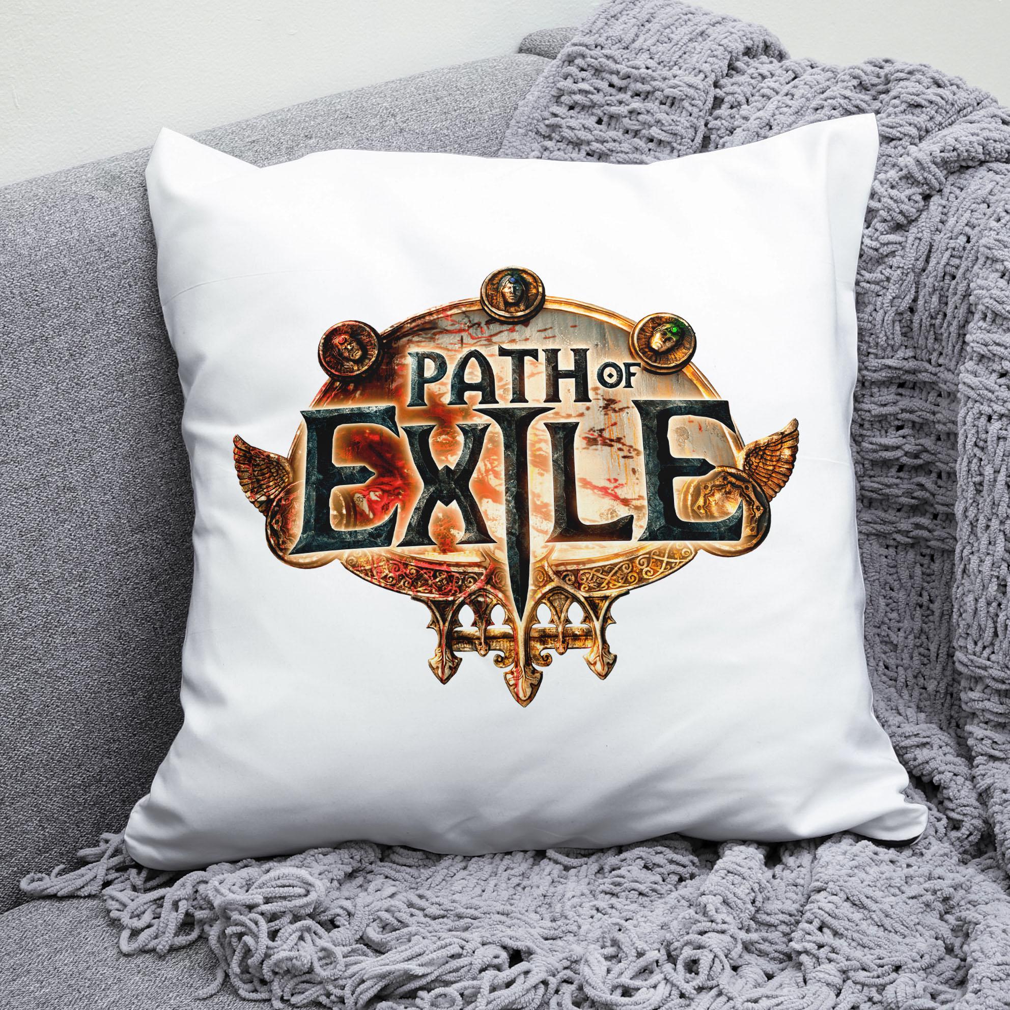 Плюшева подушка квадрат з принтом гри Path of Exile