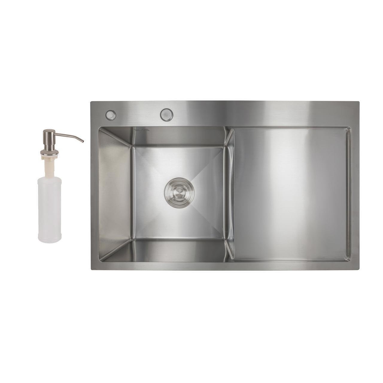 Мийка для кухні інтегрована Lidz Handmade H7849R LDH7849BRUR45591 крило праворуч 3,0/1,0 мм Brushed Steel Мийка для кухні інтегрована Lidz Handmade H7849R LDH7849BRUR45591 крило праворуч 3,0/1,0 мм Brushed Steel