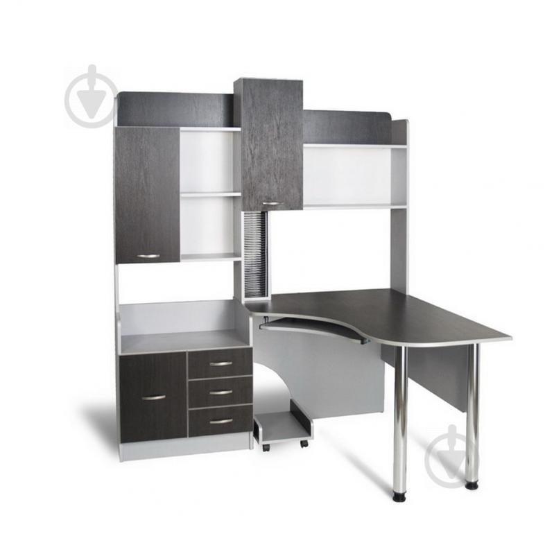 Стол компьютерный Тиса Мебель СК-10 Алюминий Венге