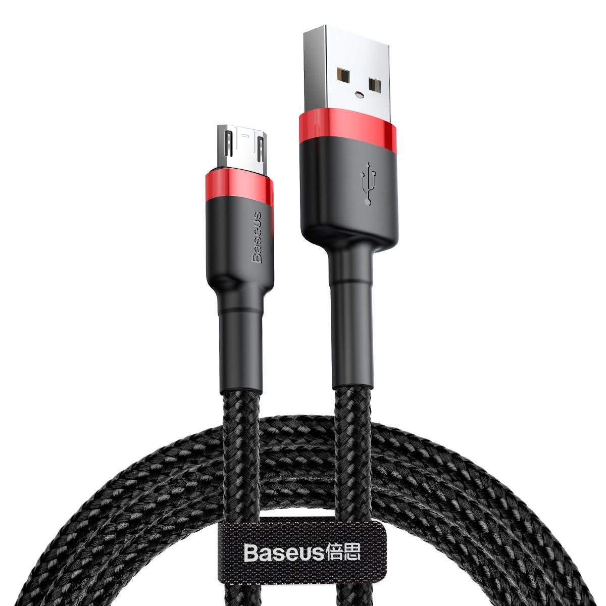 ᐉ Кабель для зарядки телефона/смартфона Baseus USB-Micro USB 2.4 А 1 м  Черный/Красный (CAMKLF-B91) • Купить в Киеве, Украине • Лучшая цена в  Эпицентр