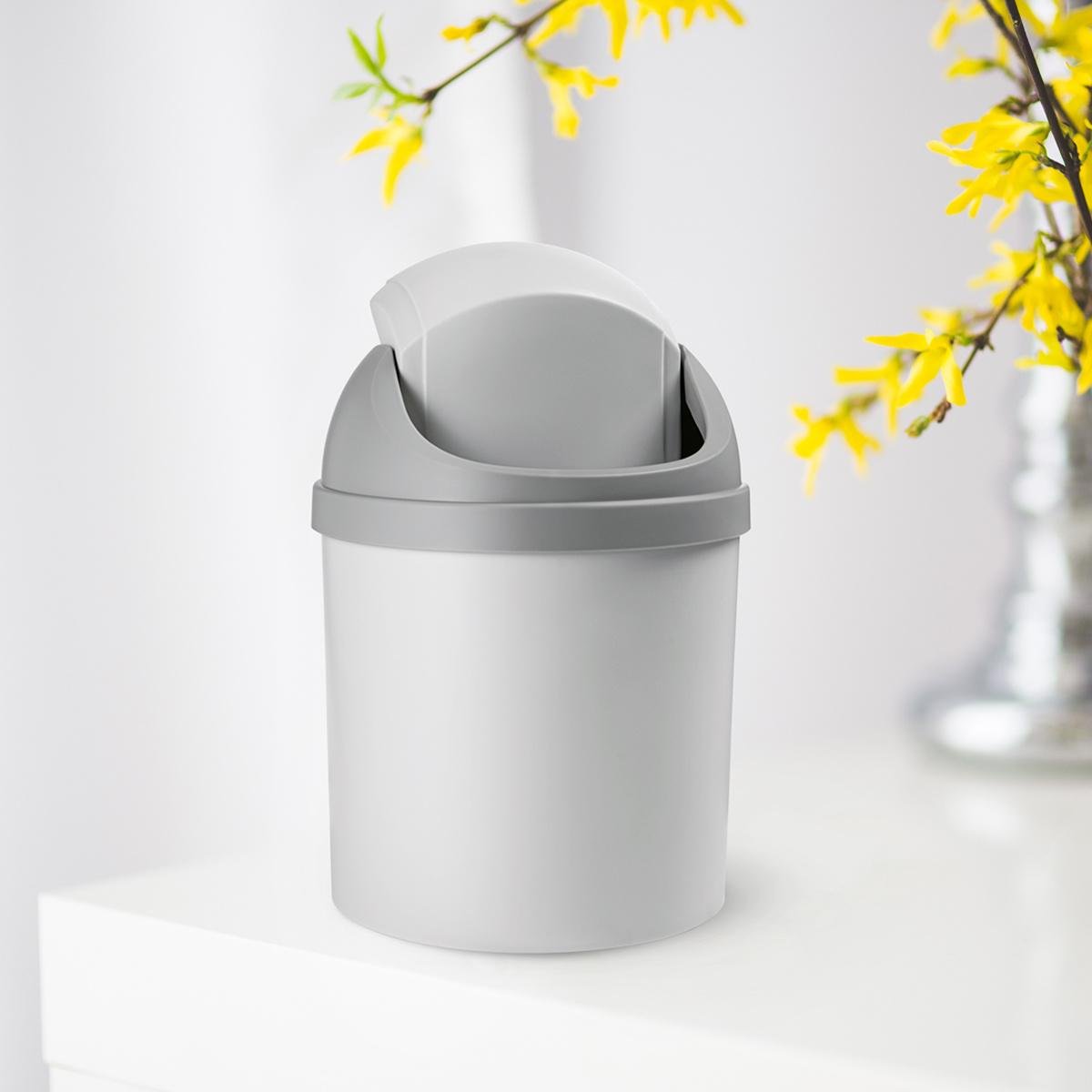 Мусорное ведро MVM BIN-10 1.6L GRAY с крышкой 1,6 л Серый (211547) - фото 7 Мусорное ведро MVM BIN-10 1.6L GRAY с крышкой 1,6 л Серый (211547) - фото 7