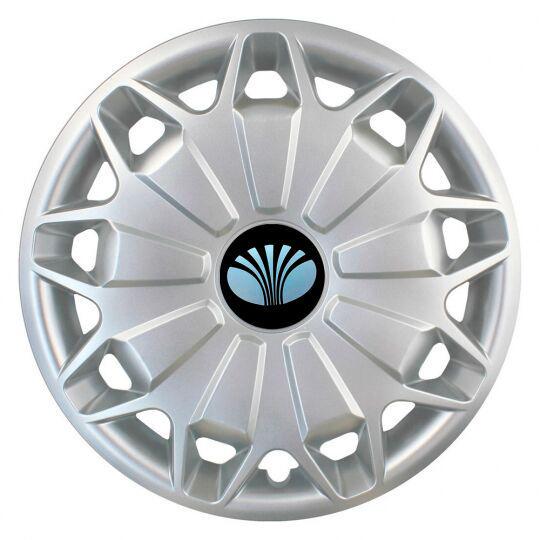 Ковпаки автомобільні SKS 338 R15 з логотипом Daewoo 4 шт. Сріблястий Ковпаки автомобільні SKS 338 R15 з логотипом Daewoo 4 шт. Сріблястий