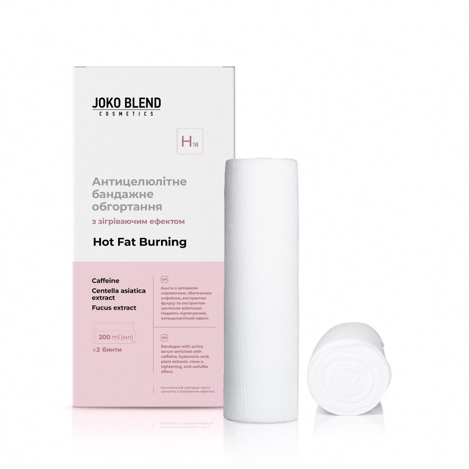 Антицелюлітне бандажне обгортання з зігріваючим ефектом Hot Fat Burning Joko Blend 2х200 мл (4823109406629)