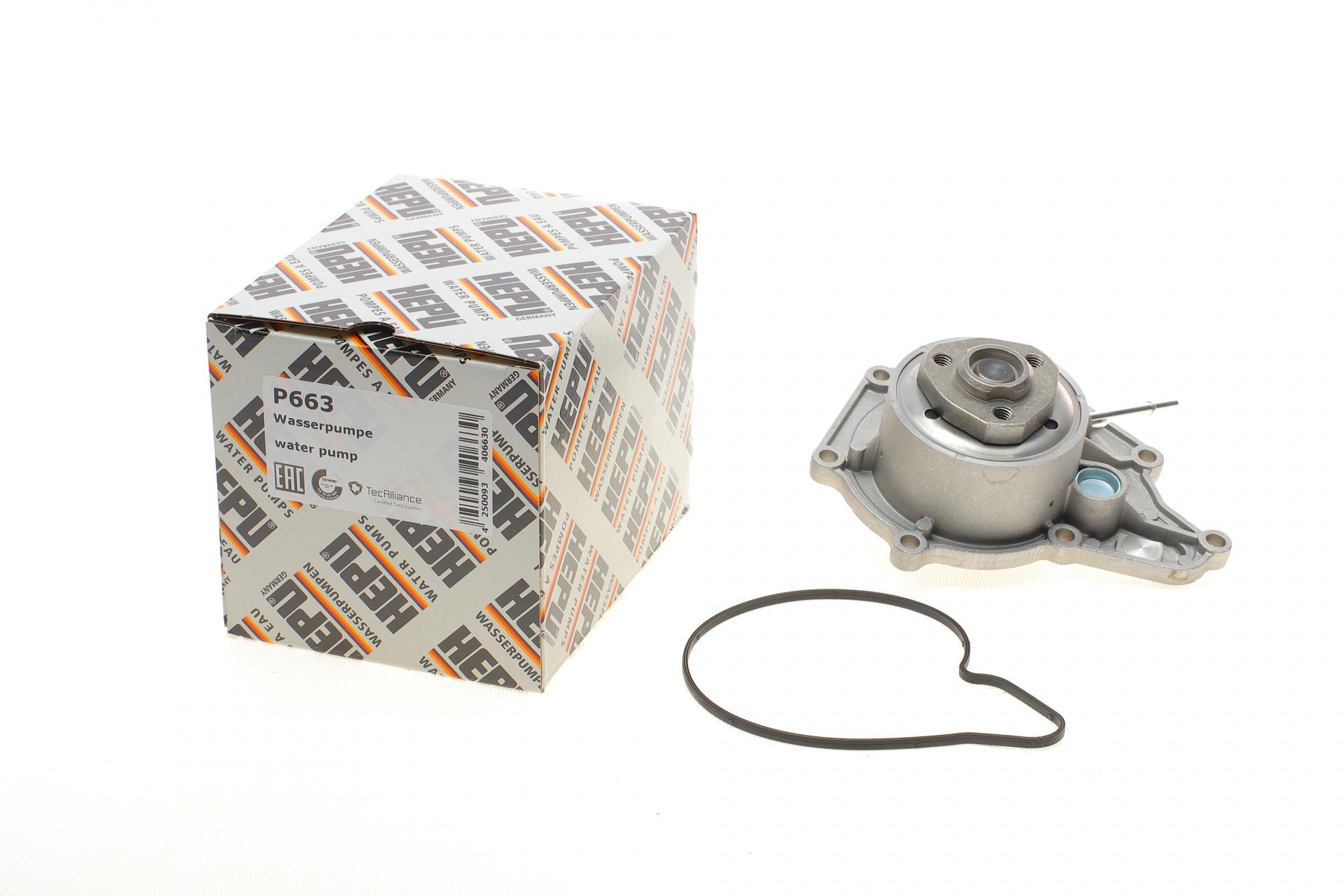Водяная помпа Hepu Audi A4/A5/A6/A7/A8 3.0-4.0 TFSI 10- (P663)