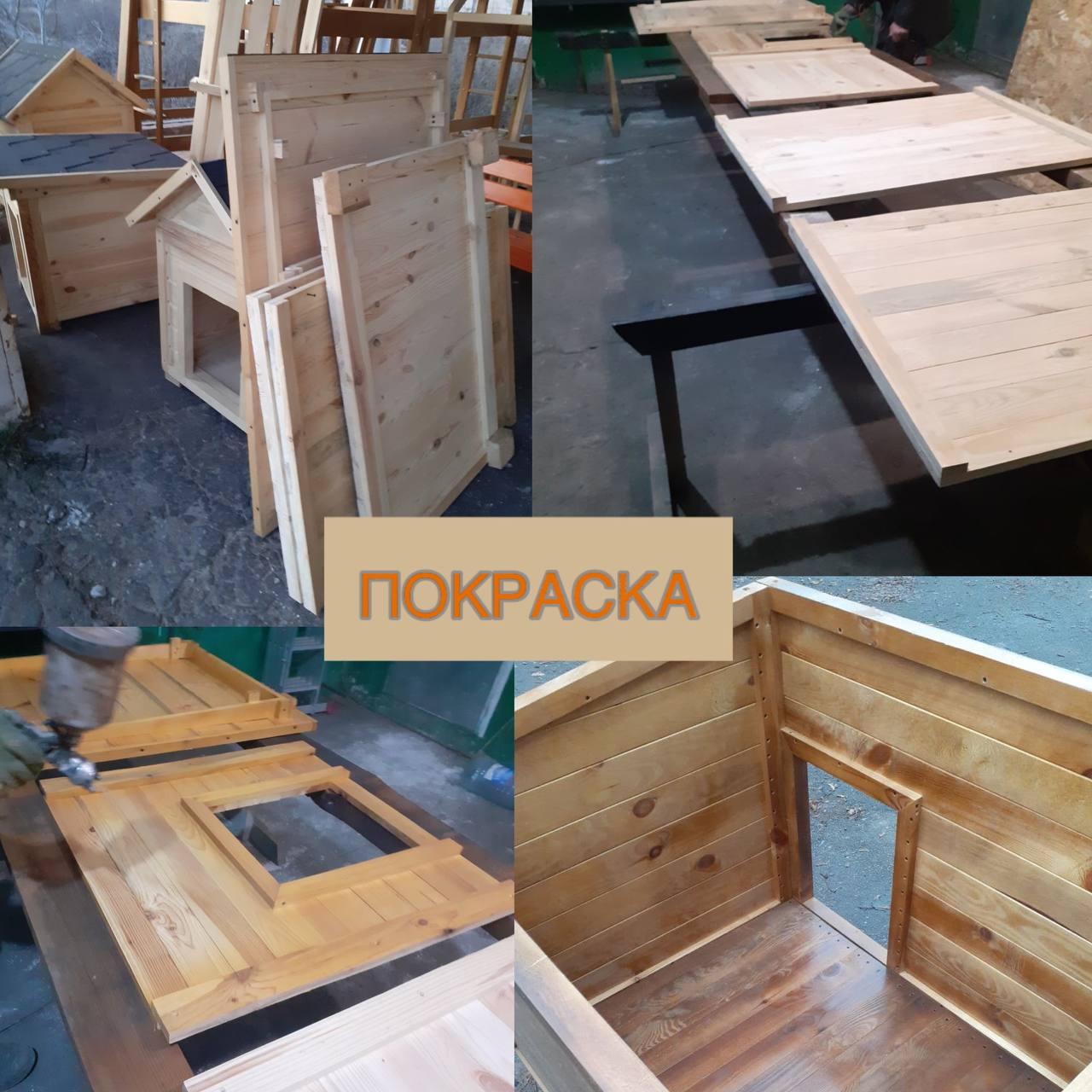 Будка для собаки LNK Белфорд дерево 50x60x55 см (ДБС-1) - фото 7