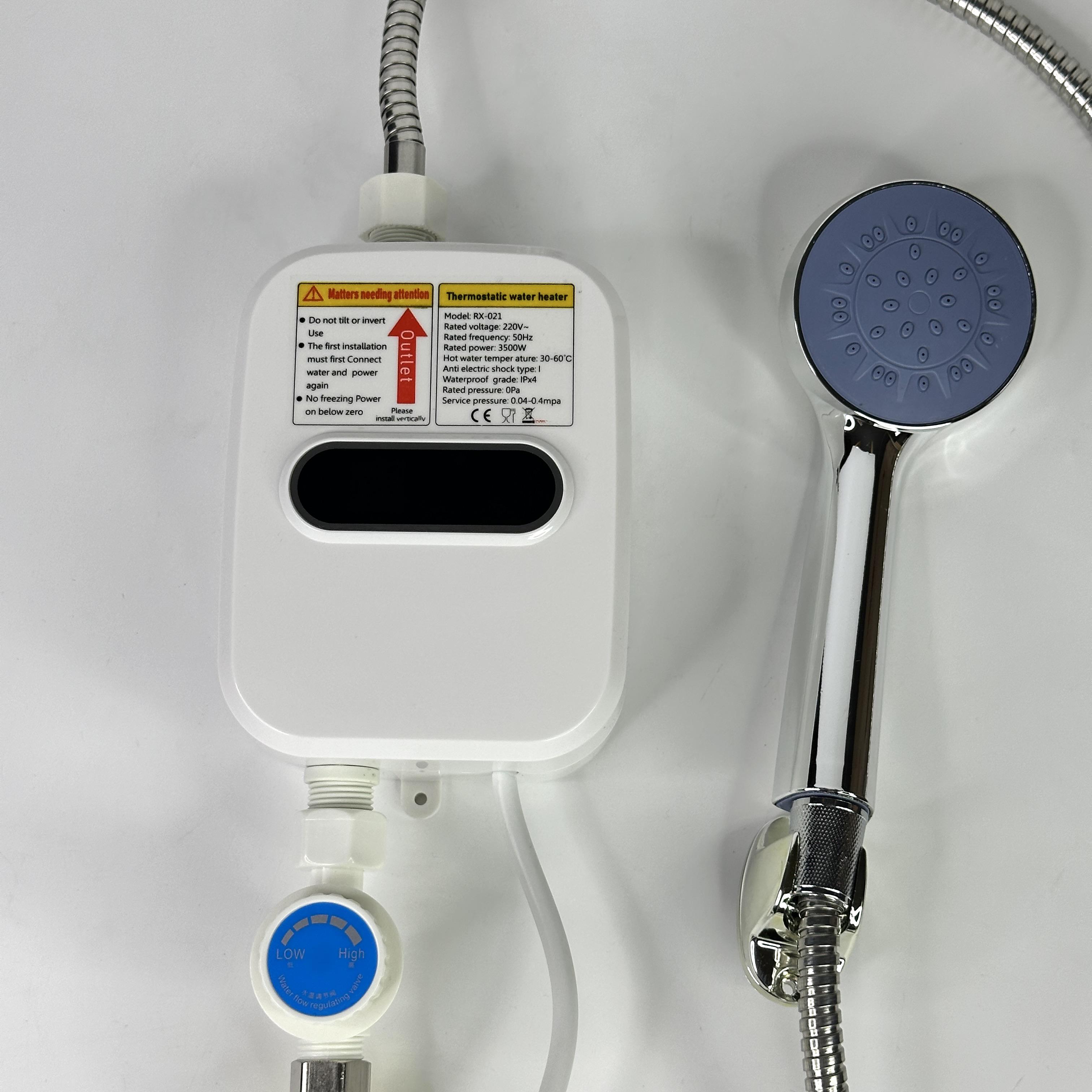 Водонагреватель-душ электрический термостатический TEMMAX RX-021 проточный с краном (24 10693051) - фото 7