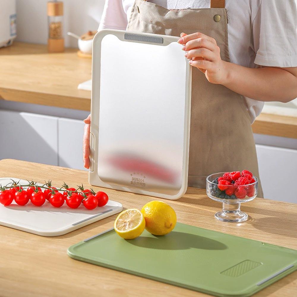 Доска кухонная для нарезки двусторонняя 23x33 см Бежевый (NR0246_2) - фото 3 Доска кухонная для нарезки двусторонняя 23x33 см Бежевый (NR0246_2) - фото 3