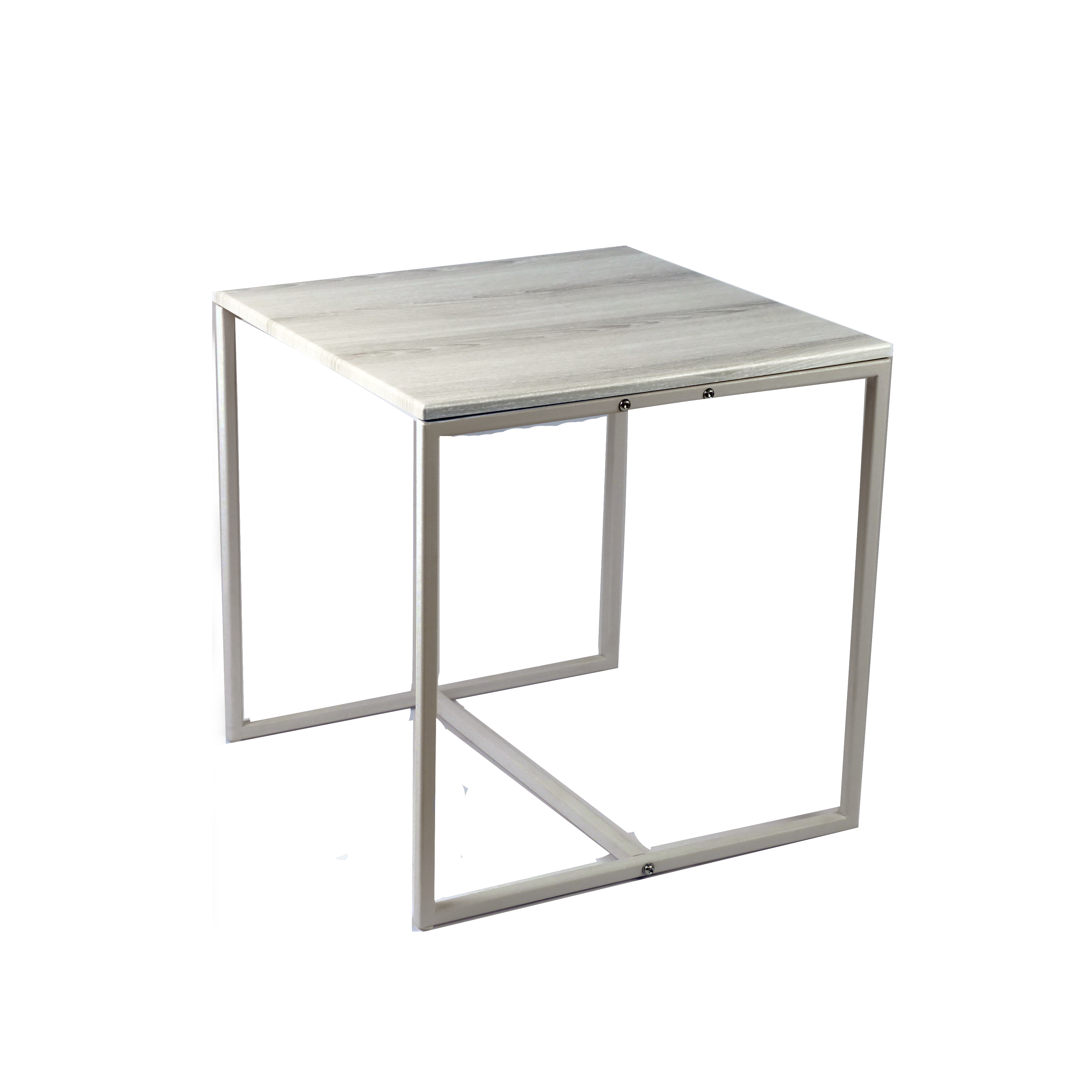 Стол журнальный Loft Commus КУБ 450 pepel/white сталь + МДФ Светло-бежевый / Белый (480070232) Стол журнальный Loft Commus КУБ 450 pepel/white сталь + МДФ Светло-бежевый / Белый (480070232)