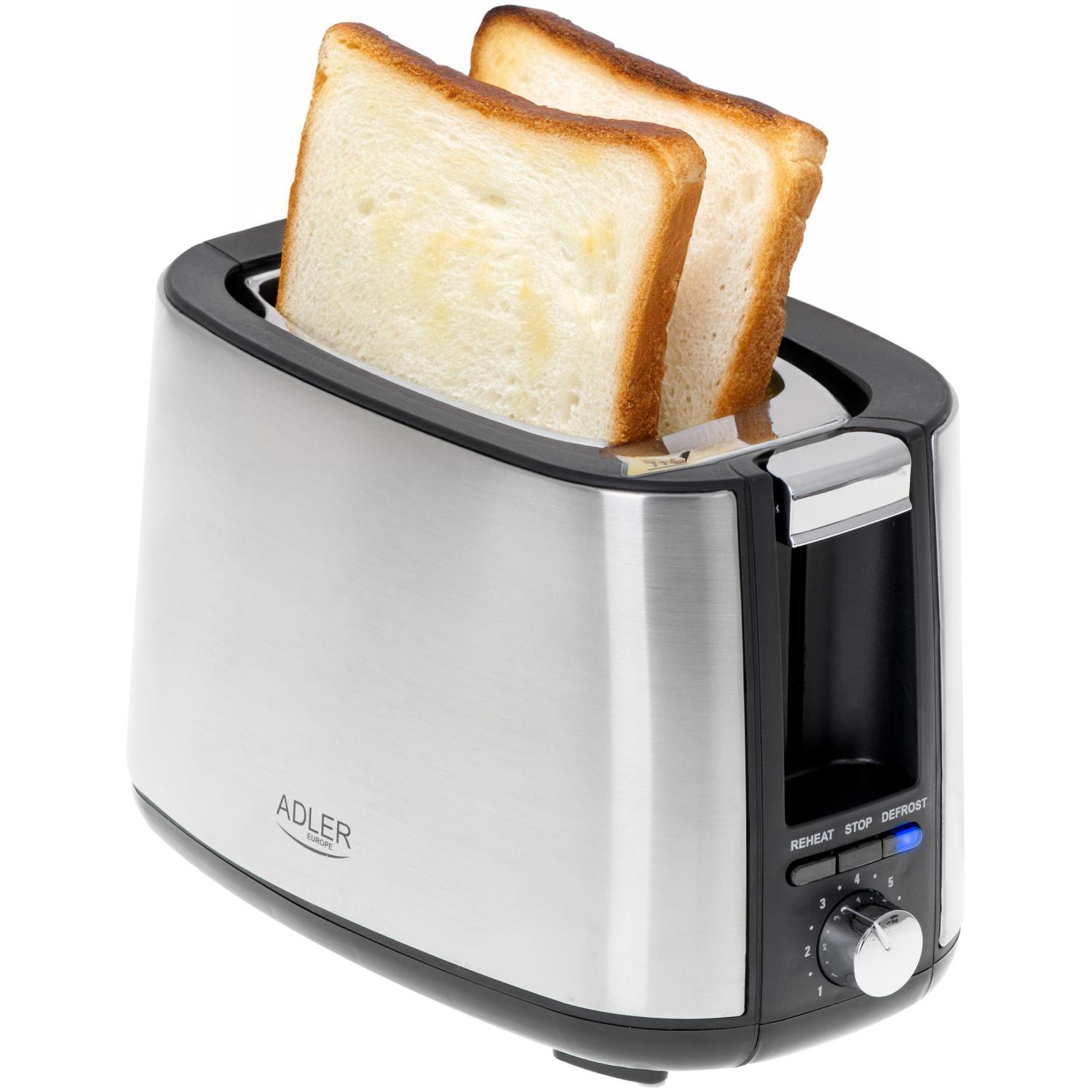 Тостер Adler AD 3214 900W 2 відділення 7 режимів Silver (AD3214) - фото 7