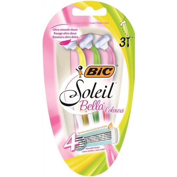 Набор бритв без сменных картриджей BIC Soleil Bella Colours 3 шт.