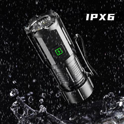 Фонарь F30-3XPG 1х16340A индикация заряда ЗУ Type-C чехол магнит Box (2259539992) - фото 6