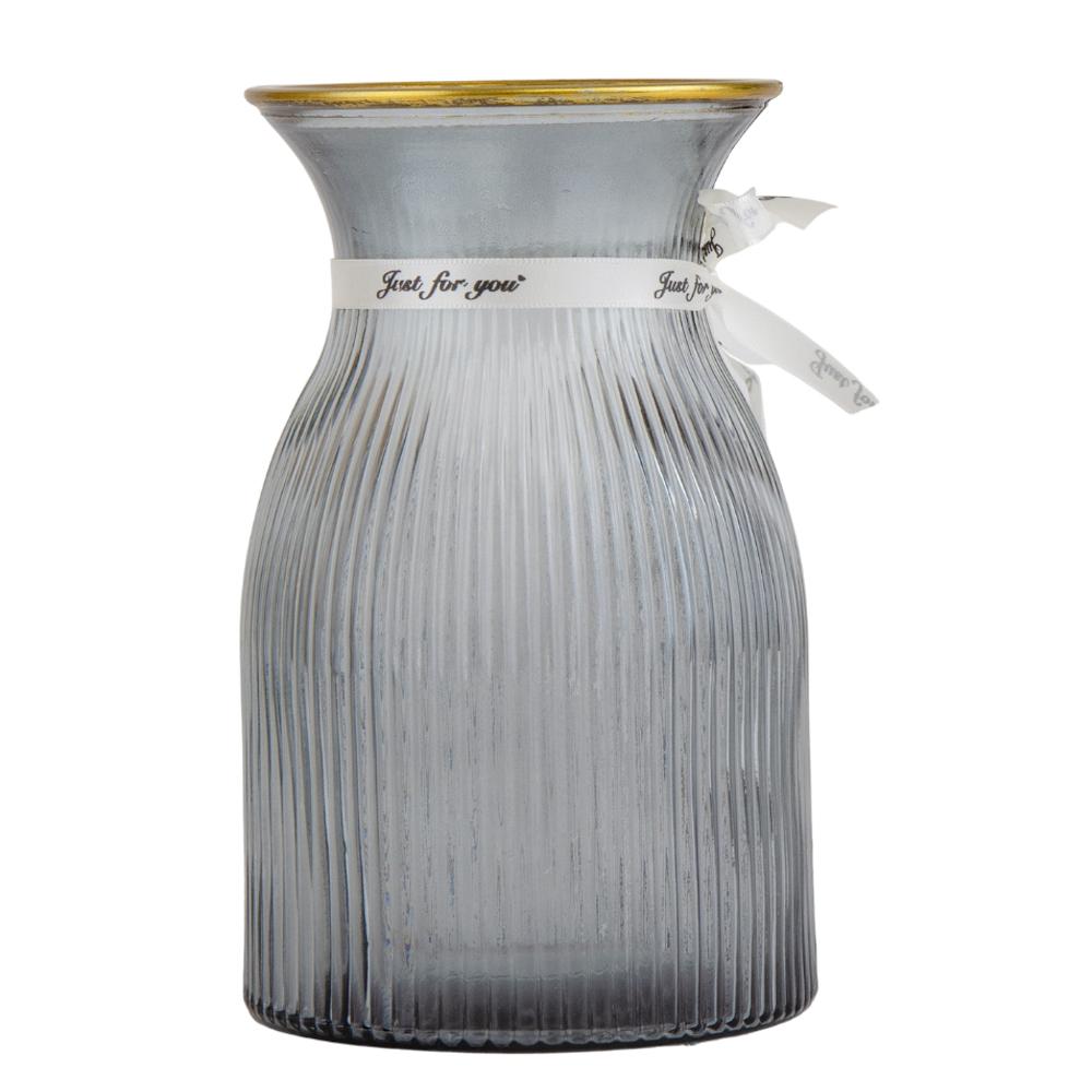 Ваза стеклянная Elisey Мастерство 19,5 см Серый (9049-008)