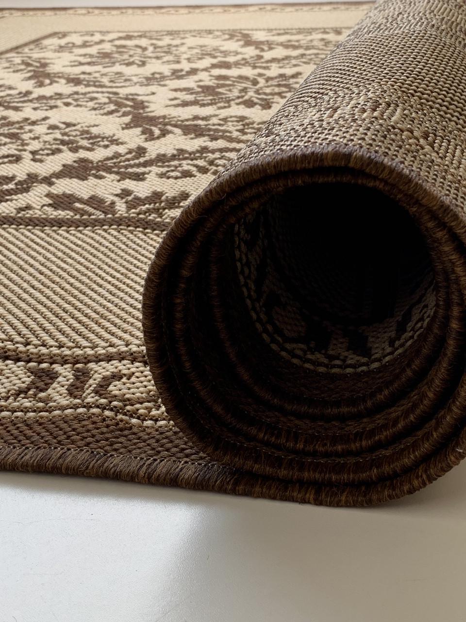 Килим безворсовий абстрактний рогожка прямокутний 80х150 см Бежевий (2641349663) - фото 2 Килим безворсовий абстрактний рогожка прямокутний 80х150 см Бежевий (2641349663) - фото 2