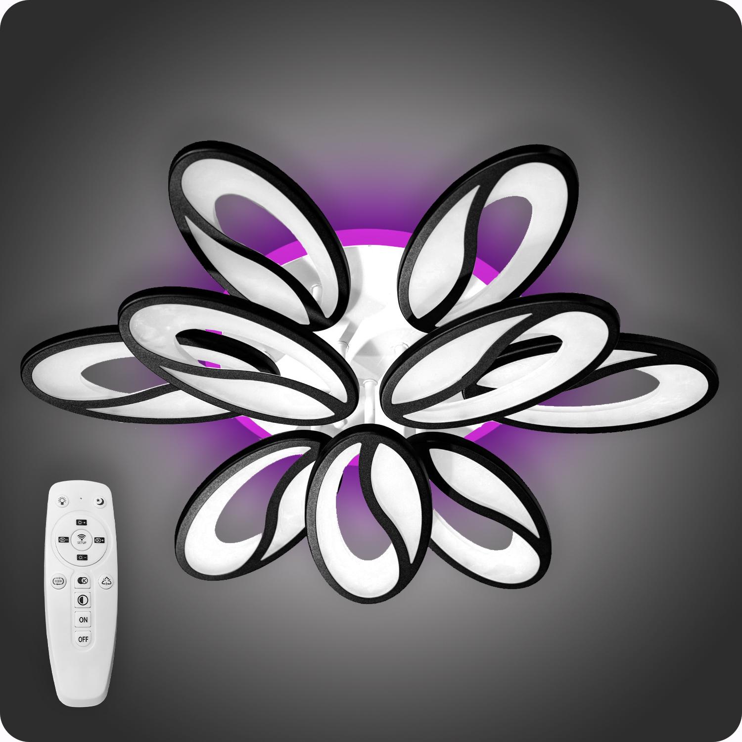 Люстра светодиодная 517 Dlight 3color с пультом 150 Вт Черный (02065) Люстра светодиодная 517 Dlight 3color с пультом 150 Вт Черный (02065)