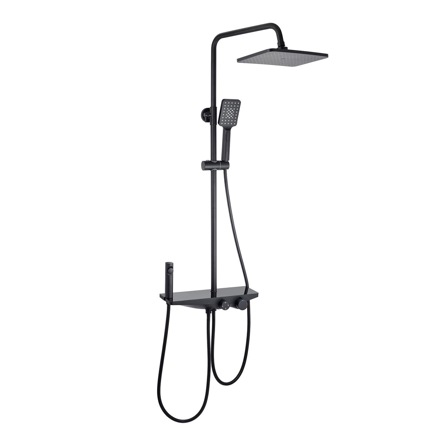 Душевая система со см есителем Kroner Armada-SCH066 CV033873 Черный (235263) - фото 2 Душевая система со см есителем Kroner Armada-SCH066 CV033873 Черный (235263) - фото 2