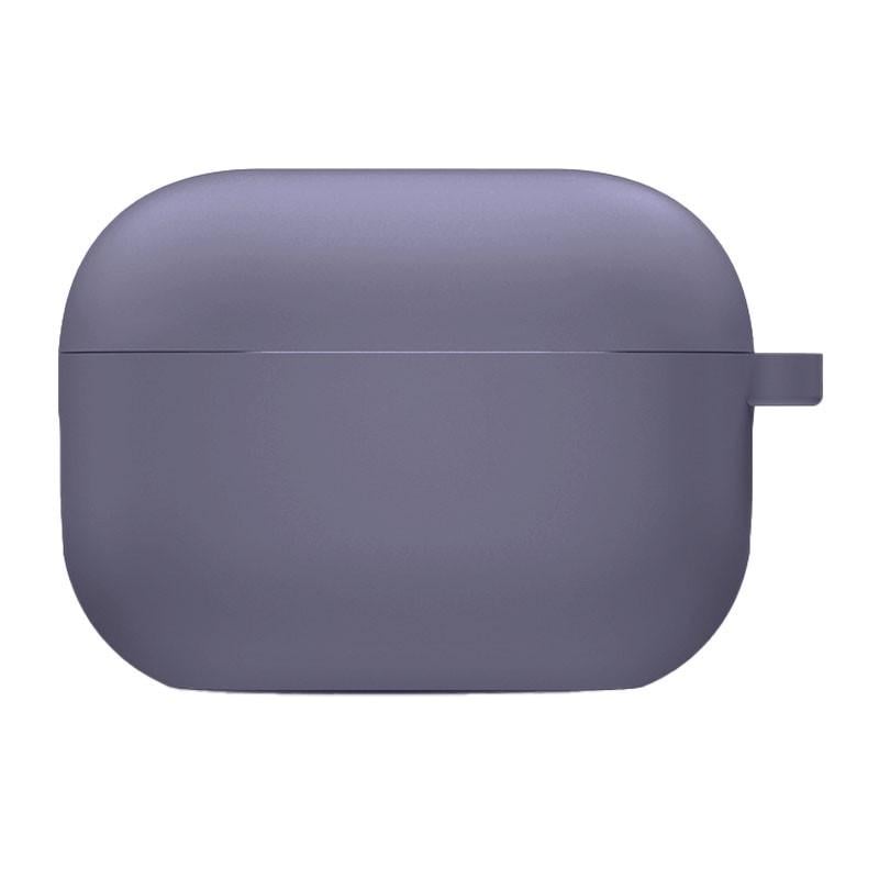 Футляр силиконовый ударопрочный с микрофиброй для наушников AirPods 3 Lavender Gray