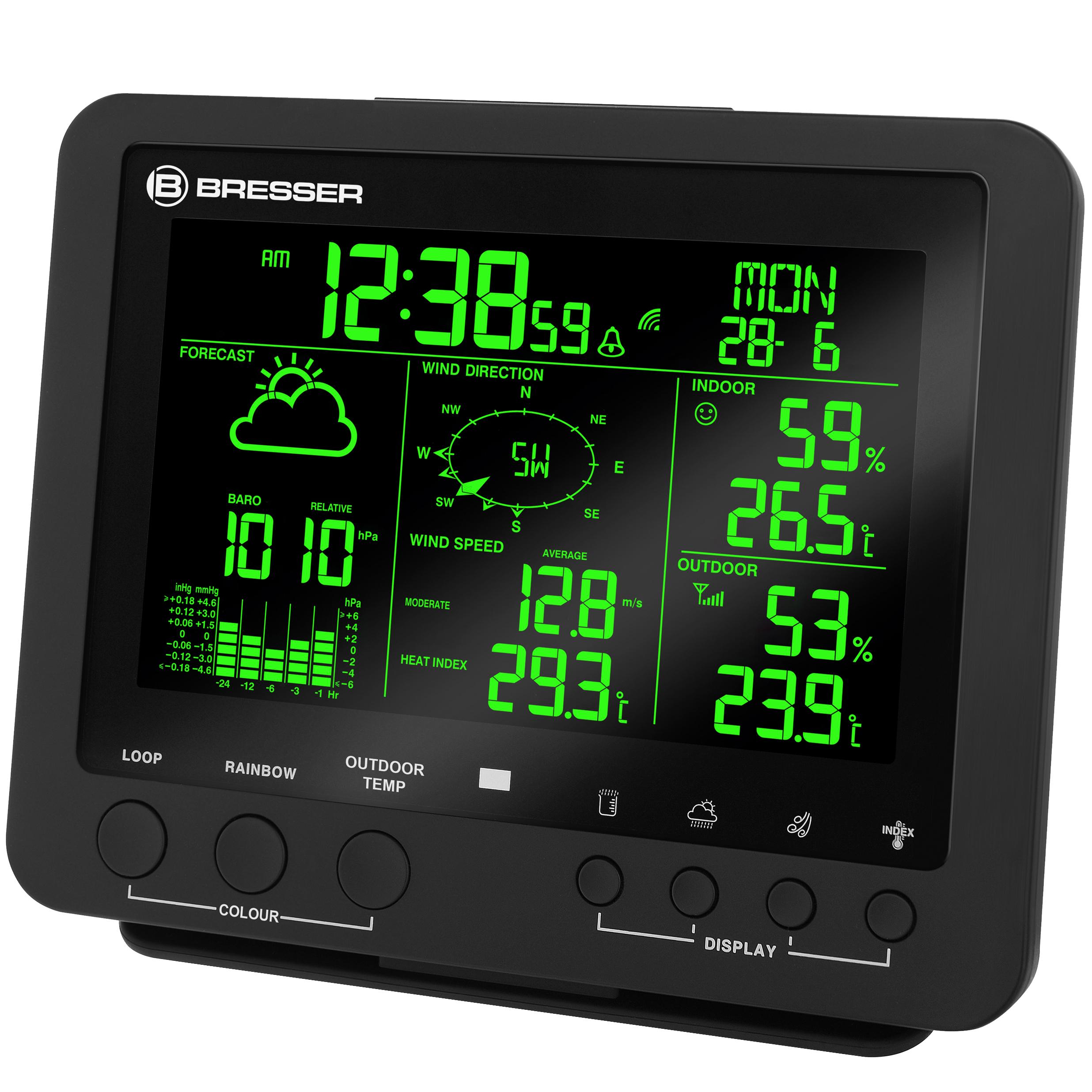 Метеостанция Bresser Weather Center 5в1 256 Professional Black (7002520CM3000) - фото 3