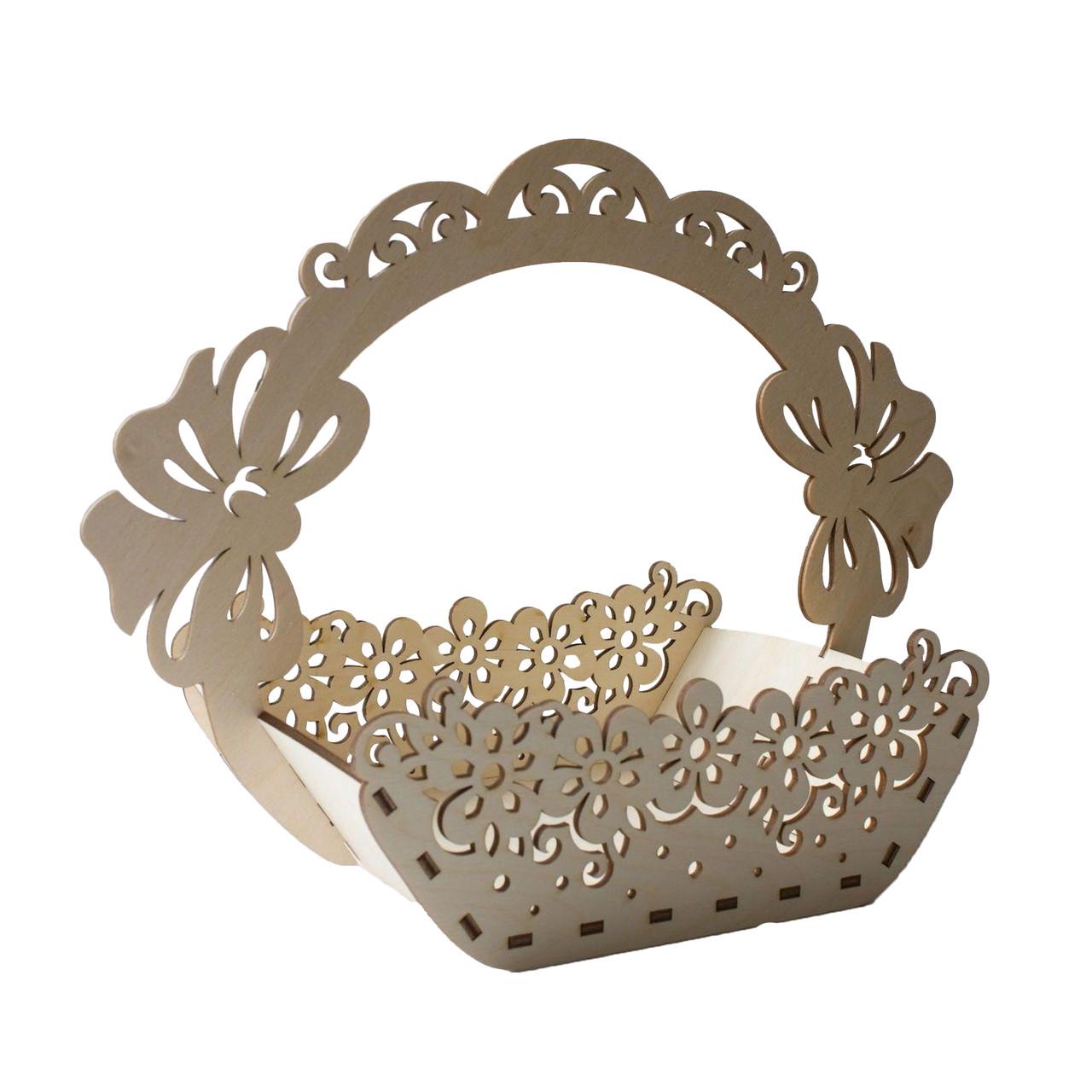 Корзина для фруктов/конфет Woodcraft из дерева 22х28х13,5 см (а180) Корзина для фруктов/конфет Woodcraft из дерева 22х28х13,5 см (а180)