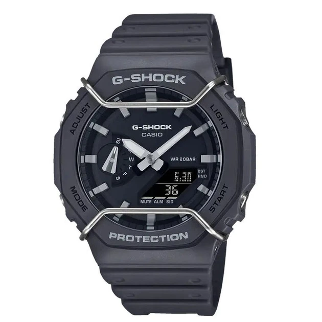 Наручные часы мужские Casio G-Shock GA-2100PTS-8A ударопрочные с карбоновым корпусом/водозащитой 200 м/подсветкой Серый (3048976940)