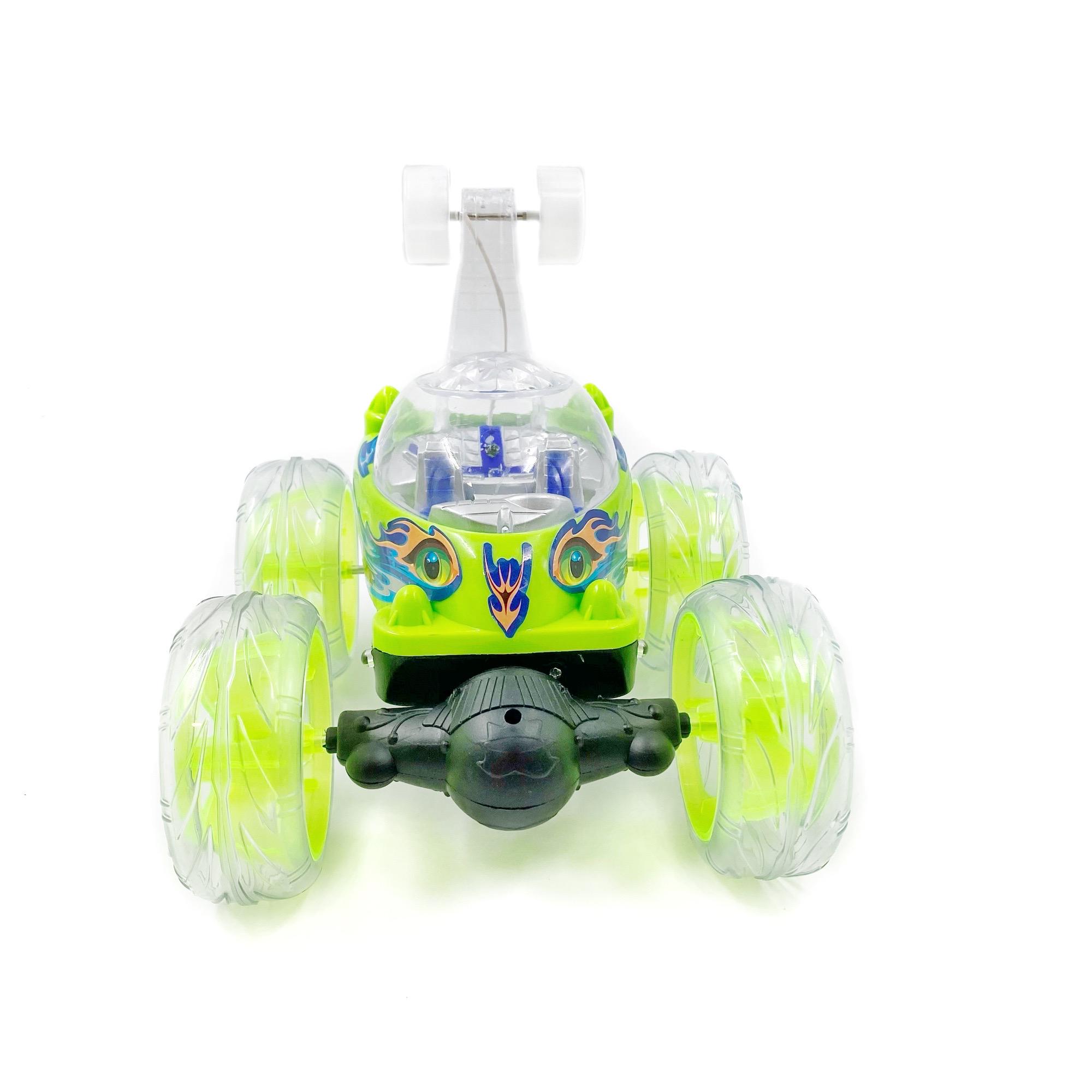 Машинка перевёртыш Jia Yue Toys на радиоуправлении с подсветкой 4,8 В 16 см Зеленый (77463z) - фото 2