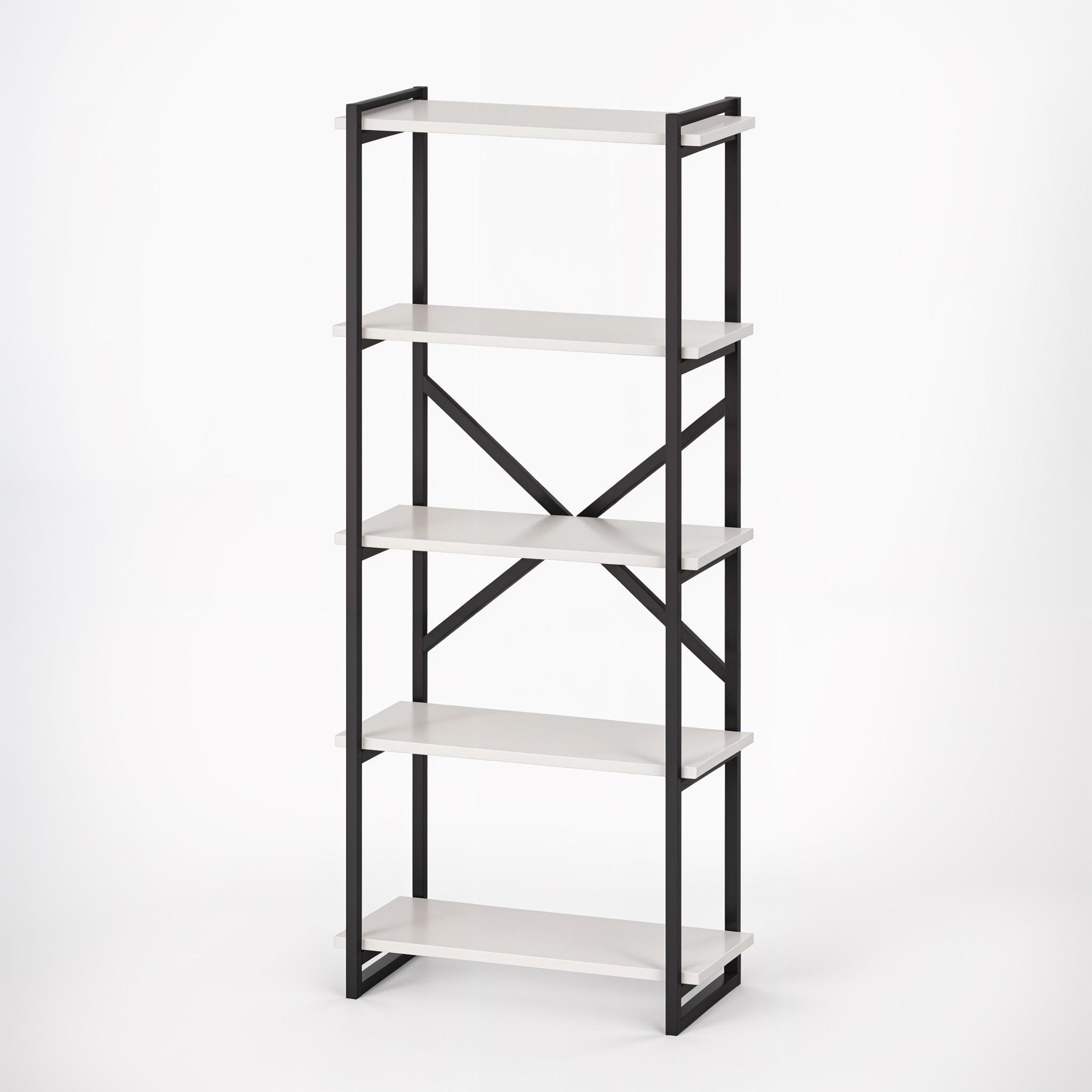 Стелаж у стилі лофт на 5 полиць Ant-1 700х300х1800 мм Білий - фото 2