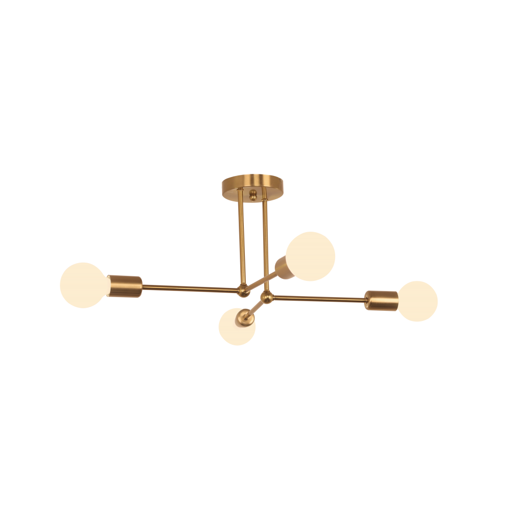 Люстра Velmax Loft V-CL-LINE1-G 4х60W E27 Золотой (28687265)