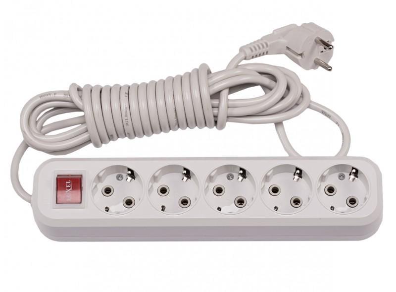 Подовжувач п'ятимісний Luxel BENEFICE з/з та вимикачем 3 м (7273)