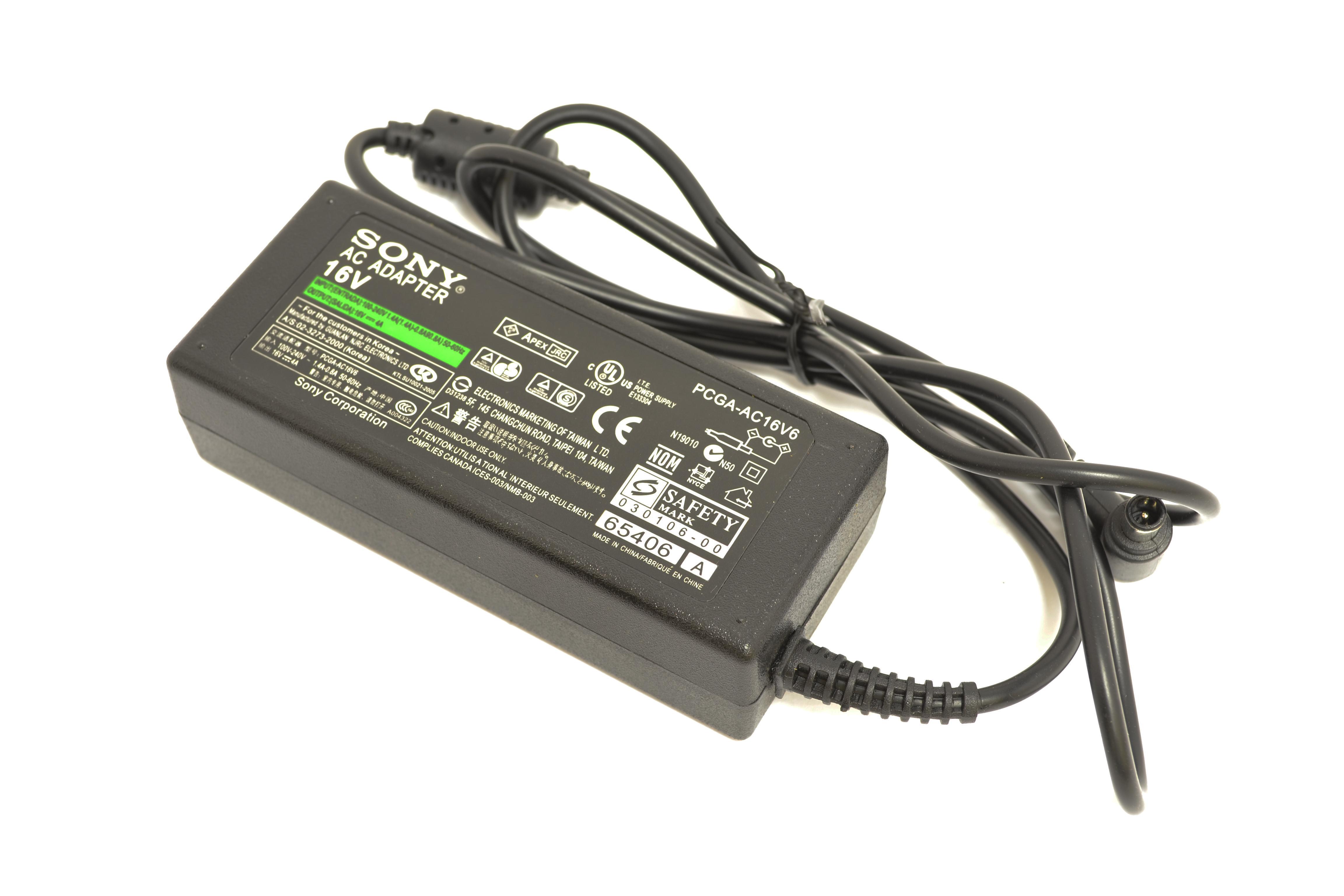 Блок питания для ноутбука Sony PCGA-AC16V6 65W 16V 4A 6,5x4,4 мм (002147)