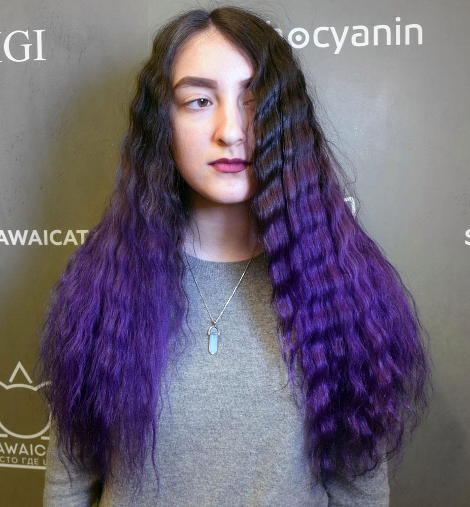 Фарба для волосся біоламінувальна Anthocyanin Second Edition V02 Blue violet (1026644159) - фото 7