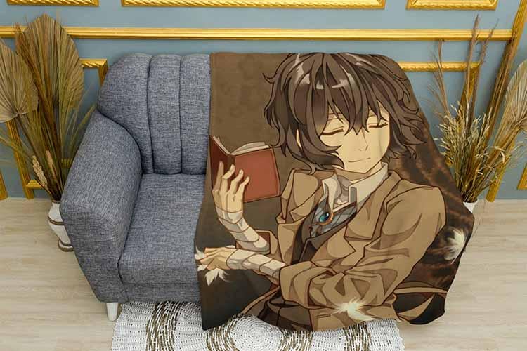Плед Osamu Dazai smile Bungo stray dogs плюш двухслойный 135х150 см (113735-2) Плед Osamu Dazai smile Bungo stray dogs плюш двухслойный 135х150 см (113735-2)
