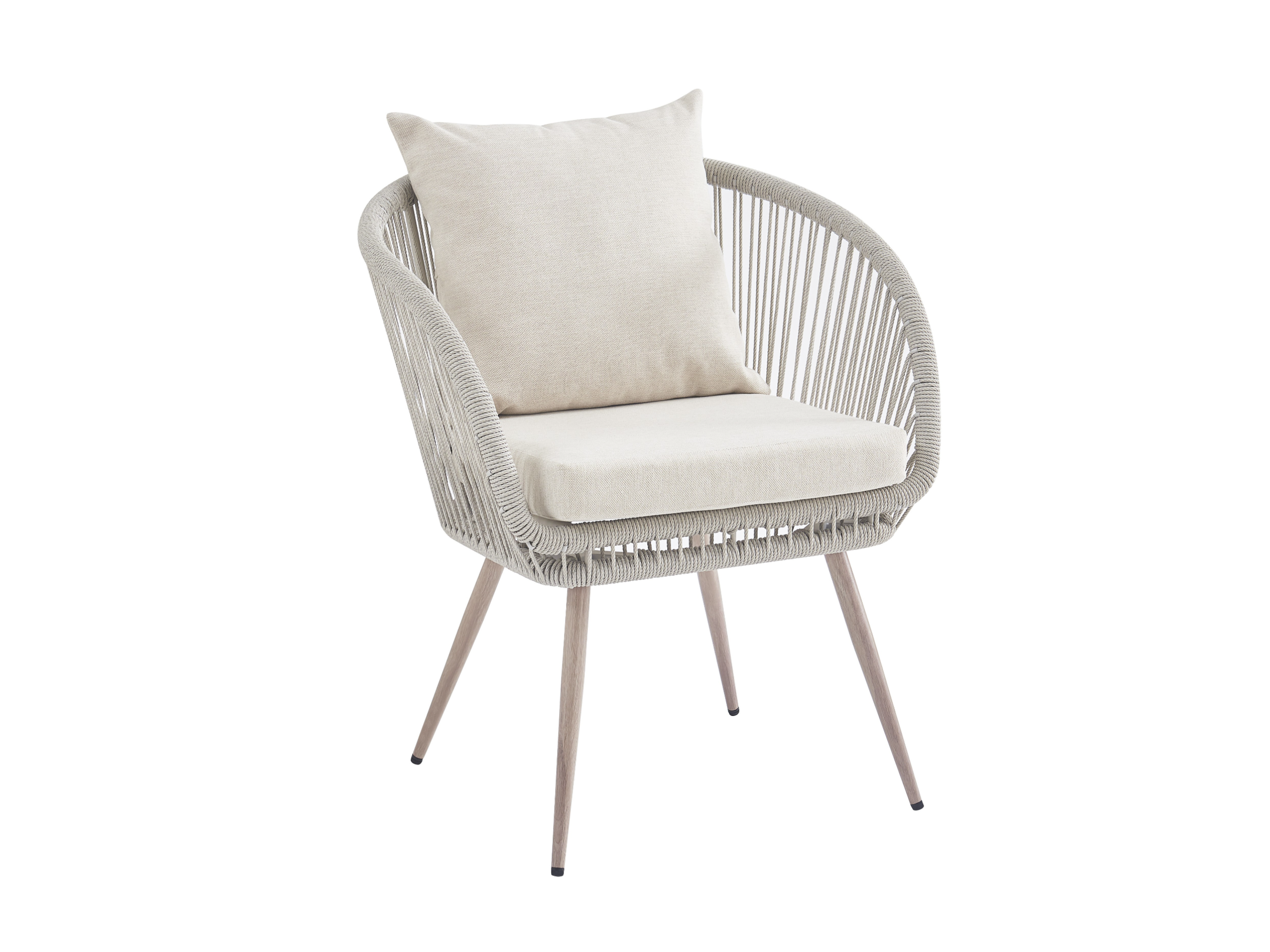 Стілець садовий Vetro Mebel Лукка ODC-10 Айворі/Білий дуб