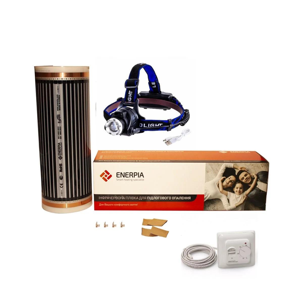 Пленка инфракрасная ENERPIA теплый пол 220 Вт/м2 15 м2 3300 Вт/регулятор напряжения Пленка инфракрасная ENERPIA теплый пол 220 Вт/м2 15 м2 3300 Вт/регулятор напряжения