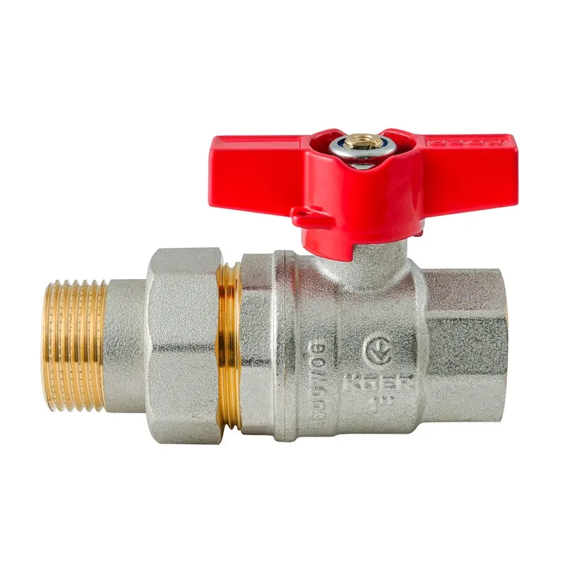 Кран с американкой Koer Extreme KE.227-25 1" ручка бабочка Красный (KR5767)