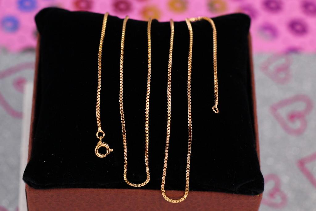 Цепь Xuping Jewelry Венецианское плетение 60 см 1 мм Золотистый (1567667986)