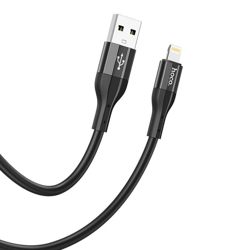 Кабель Hoco Lightning Creator silicone charging data cable X72 2,4 A 1 м Black (547318)